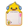 Pizarra de Dibujo Borrable de Dibujos Animados para Niños Preescolar Educación Temprana Pizarra de Escritura y Garabateo de Doble Cara Pizarra de Mensajes Borrables para Estudiantes