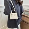 Bolso pequeño cuadrado de moda para mujer, de un solo hombro, para llevar debajo del brazo, primavera 2024, nuevo, de color liso, bolso de mano cruzado de un solo hombro para mujer