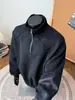 Sudaderas Retro Americanas de Cuello Alto para Otoño e Invierno para Hombres y Mujeres, Simples y Elegantes, Tops Pulóver Casual Versátiles para Parejas