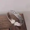 Pulsera Maciza Retro Estilo Chino Nuevo Chapada en Plata Pura 999 para Mujer, Pulsera de Alta Gama de Moda para Hombre, Artículo de Regalo