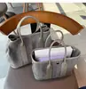 Asa de Cuero Genuino de Alta Gama, Bolso de Piel de Vaca de Primera Capa y Lino, Bolso Tote de Moda, Bolso de Mano Nuevo y Exquisito, Bolso Casual