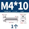 Perno Hexagonal con Brida de Acero Inoxidable 304 con Arandela Antideslizante Tornillo Antiaflojamiento 4M5M6M8M10M12Mm