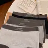 Nova Roupa Íntima Jacquard de Algodão Puro com Estampa Escura para Todas as Estações para Meninas Cintura Média Macia Aderente ao Corpo Cobertura do Quadril Boxer de Seda de Amora no Fundilho para Mulheres