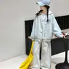 Chaqueta para niña para primavera y otoño 2026, elegante chaqueta de béisbol casual raglán para niños mayores, ropa de otoño