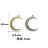 Aretes de Estrella y Luna Geométricos Calados Rellenos de Oro de 14K que Conservan el Color, Pendientes Colgantes Pequeños Brillantes, Accesorios para Colgantes de Aretes DIY Hechos a Mano