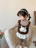 Modelo de Gran Venta] Ropa para Niños Cane Pear Traje para Niñas Otoño Nuevo Chaleco para Niños Ropa de Otoño Pantalones de Otoño Ropa para Bebé