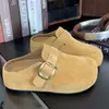 Sapatos Birkenstock Meia-Pantufa Slip-On Coleção Primavera 2026 Novas Pantufas Fechadas com Solado Grosso para Mulheres Uso Externo Sapatos Birkenstock Sapatos Femininos