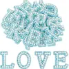 Parches de Letras Inglesas con Perlas y Pedrería de Venta Caliente Transfronteriza Ropa Sombreros Bolsos Accesorios de Joyería DIY