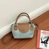 Bolsa de mão vintage estilo coreano para mulheres, nova bolsa de ombro da moda 2026, bolsa quadrada pequena da moda com retalhos de estampa de leopardo
