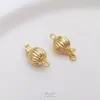 Colar de Pérolas Dourado 18K Real Branco Dourado Eletrodepositado Preservador de Cor a Vácuo Fivela de Lanterna Corrente de Suéter DIY Feita à Mão Acessórios de Fivela