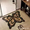 Alfombrilla de suelo para inodoro doméstico de secado rápido, alfombrilla de baño de lujo absorbente antideslizante, felpudo vintage de entrada de tierra de diatomeas