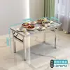 Mesa plegable de acero inoxidable engrosada para uso doméstico, mesa de comedor para exteriores, mesa comercial de acero inoxidable, mesa de acero inoxidable para puestos de mercado nocturno y barbacoas