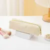 Estojo Simples de Grande Capacidade, Bolsa Cosmética de Veludo Cotelê de Aparência Sofisticada, Bolsa de Papelaria Versão Coreana Transfronteiriça, Estojo de Papelaria Fofo para Meninas