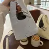 Mini Bolsa de Mão Estrela Estilo Coreano para Mulheres, Bolsa de Pulso para Lanches de Compras, Bolsa para Marmita, Bolsa Tote para Itens Diversos, Bolsa de Mão Organizadora