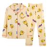 Pijama Feminino Primavera Outono e Inverno Novo Feminino Manga Longa Desenho Animado Fofo Desenho Animado Duas Peças Casual Roupa de Casa Atacado