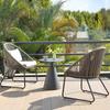 Mesa pequena e cadeira de Rattan para exterior nórdico varanda pátio jardim B&B Villa de Lazer conjunto criativo de três peças móveis combinados