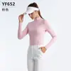 Pgm Ropa de Golf para Mujer Camiseta de Manga Larga Camisa Base Otoño e Invierno Top de Cuello Alto para Mujer Suave y Cómodo