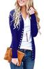 Cardigan Top de Venda Quente Europeu e Americano Amazon Primavera Exportação Desejo Cor Sólida V-Neck Manga Longa Botão
