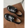 Mocassins Macios de Pele de Ovelha Estilo College para Mulheres, Emagrecedores e Elegantes, Versáteis Retrô Britânico Couro Genuíno Salto Grosso Sapatos de Salto Único