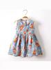 Vestido de princesa para bebé, vestido para niña, vestido de verano para niña 2024, nueva falda para niña, algodón artificial, seda de algodón.