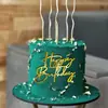 Decoração de Bolo Feliz Aniversário Topo Lateral Decoração Acrílica Decoração de Bolo Suprimentos para Festa de Aniversário