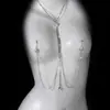 Pinzas para Pezones Sexy Sm con Borla y Pedrería Accesorios para Discoteca Elegantes y Sexys Europeos y Americanos Accesorios Corporales con Pedrería para Escenario
