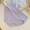 Ropa interior de algodón para mujer, fina, de cintura media, antibacteriana, transpirable, de color sólido, para verano