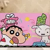 Tapete de anel de seda Crayon Xiaoxin Desenho Animado Tapete antiderrapante para porta de entrada Tapete de porta pode ser cortado