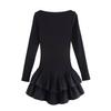Transfronterizo 2025 Verano Nuevo Estilo Europeo y Americano Moda y Sexy Diseño Slim Vestido Corto Decorativo en Capas para Mujer