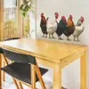 Grupo de Gallos Artificiales Personalizado Fun-G41 Decoración de Pared para Cocina Restaurante Pegatina de Embellecimiento Exportación Venta al por Mayor Desmontable