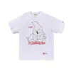 Comercio exterior al por mayor transfronterizo marca de tendencia estilo japonés camuflaje tiburón, cabeza de tigre, hombre-mono bloques de color luminoso manga corta corte holgado camiseta de pareja