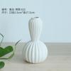 Vaso de Cerâmica Branco Puro Estilo Nórdico Ins para Sala de Estar Inserção de Flores Artesanato Simples para Mesa Vaso de Flores Decorativo Vaso Branco Vaso Seco