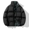 Chamarra Acolchada Reversible para Pareja Otoño/Invierno Nueva con Cuello Alto Chaqueta de Algodón Versátil Casual para Hombre Usable por Dentro y por Fuera Algodón
