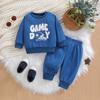 Ropa Infantil Transfronteriza Ropa Infantil Ropa de Otoño Sudadera Nueva de Manga Larga con Letras para Niño Pantalones Casuales Conjunto de Dos Piezas Ropa para Bebé