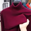 Suéter de punto de cuello medio para otoño e invierno, suéter casual amigable con la piel, camiseta básica para hombre, jersey de punto con cuello camisero, cálido y de corte holgado