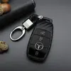 Adecuado para Funda de Llave de Coche Mercedes-Benz Clase c E300 glc260 gle320 Fibra de Carbono Goma Blanda Funda de Llave Carcasa Protectora