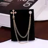 Set de cadena con borla de corona retro europeo y americano, broche de moda, accesorios formales de lujo ligero de alta gama con diamantes de imitación, accesorios para el pecho, venta al por mayor