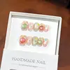 Argila Moldável Fofa de Desenho Animado de Verão Gu Ci Lang Unhas Usáveis 3D de Melancia Artesanais Puras Arte de Unhas Novo Estilo de Verão