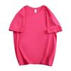 Camiseta de Manga Corta Lisa de Algodón Puro 100% para Mujer, Estilo Nuevo Primavera/Verano 2026, Corte Holgado, Hombros Caídos