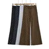 Ry2669 26 Estilos de Calças Casuais Flare de Cintura Alta com Bolinhas Estilo Americano, Calças Longas Casuais Cor de Pêssego Levanta Bumbum Comprimento Total para Mulheres