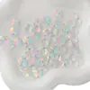 Cuentas Pequeñas de Flor Color Plateado de Vidrio 10 mm Accesorios para Collares Pulseras Hechas a Mano DIY Material de Decoración con Cuentas de Cristal