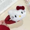 Lindo gatito de peluche dulce Ankora lazo rojo horquilla chica flequillo dibujos animados BB accesorios para el cabello
