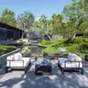 Exterior Nuevo Patio Chino Sofá Ocio Departamento de Ventas Terraza de Hotel Jardín Villa Piso Superior Muebles de Diseñador