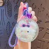 Chaveiro Pingente Coelho de Pelúcia Bola Bobo Desenho Animado Fofo Casal Pingente Boneca Chaveiro de Mochila Escolar Presente