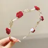 Diadema de Aleación Estilo Flor de Rosa Pasador para el Cabello para Mujeres, Diadema de Alta Gama, Diadema Versátil de Verano, Pinza para el Cabello al por Mayor