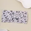 Acessórios de Cabelo para Bebê Europeus e Americanos, Faixas de Cabeça Largas Elásticas Macias Estampadas para Crianças, Faixas de Cabeça com Laço de Proteção da Fontanela para Bebês, Acessórios de Cabeça