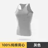 Suave Como Algodón Puro, Camiseta Deportiva sin Mangas para Hombre, Versátil para Mediana Edad y Mayores, Corte Holgado, Ropa Interior, Camiseta Interior Negra y Blanca