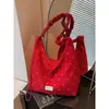 Bolso Cruzado Fresco y Sencillo Estilo Primavera, Bolso de Hombro Plegado Floral de Gran Capacidad para Mujer, Bolso Tote Estilo Coreano Estilo Perezoso