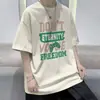 Camiseta de Manga Corta para Hombre, Nuevo Estilo de Verano para Hombre, Camiseta Básica Holgada de Marca de Moda, Top de Manga Tres Cuartos, Absorbe la Humedad y el Sudor