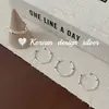 Diseño Estilo Ins Dongdaemun de Corea del Sur Joyería Plateada Brillante Plata de Ley S925 Anillo Dopamina Colorido Estilo Apilado Elegante
